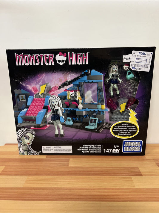 Mega Bloks Monster High Frankie Stein's Electrifying Room Building Set NEW