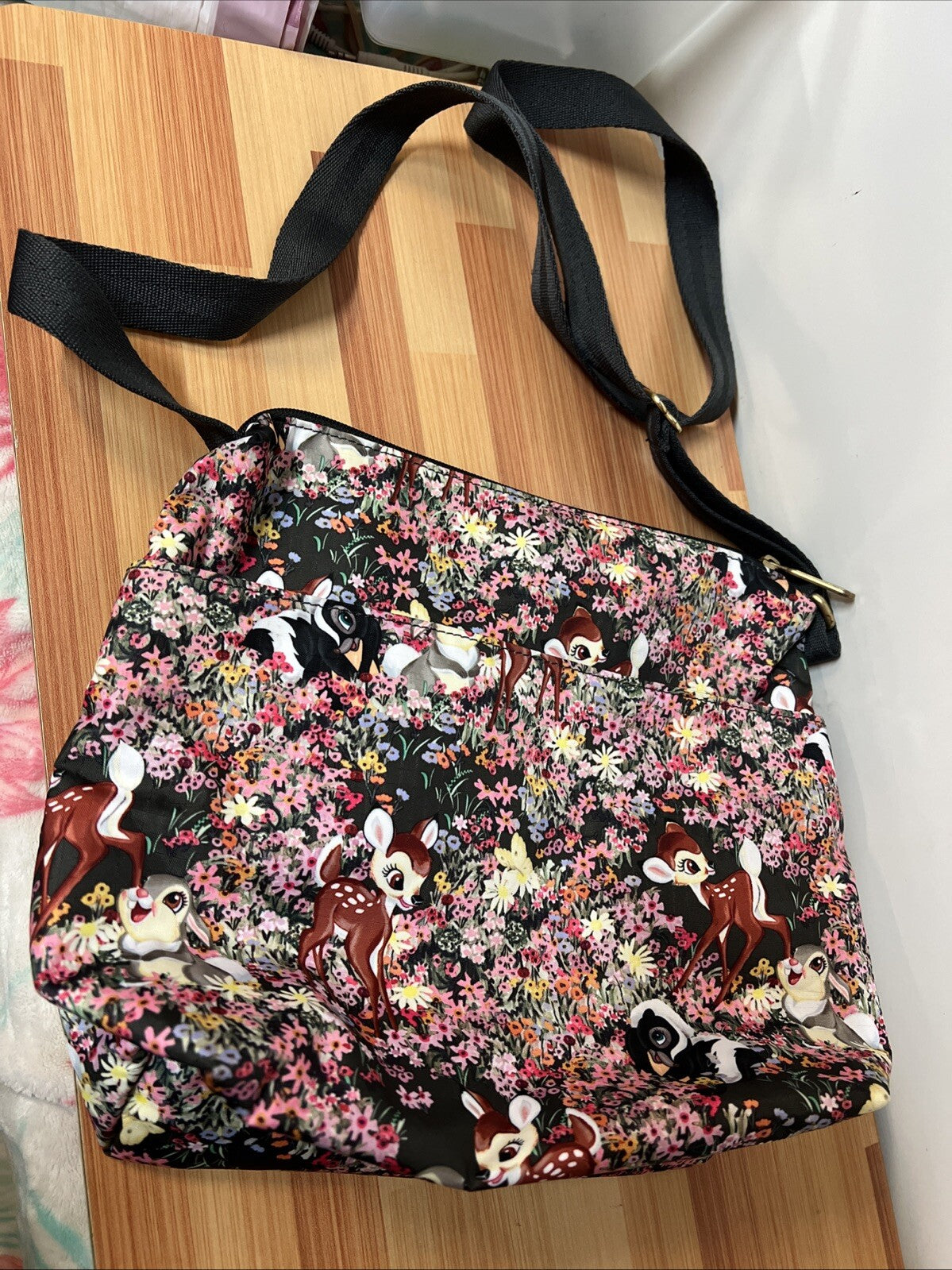 Bambi Disney LeSportSac LeSport Crossbody Shoulder Purse Bag Thumper Flower