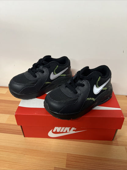 Nike Air Max Excee Toddler Sneaker Shoes Size 7C Black Green CD6893-010