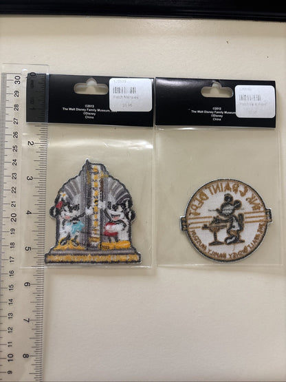 NEW 2 WALT DISNEY FAMILY MUSEUM 2013 PATCH INK & PAINT DEPT MICKEY MINNIE