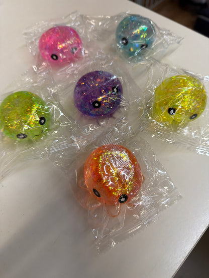 Mini Glitter Octopus Squishy