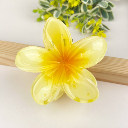 Plumeria Claw Clip, Light Purple