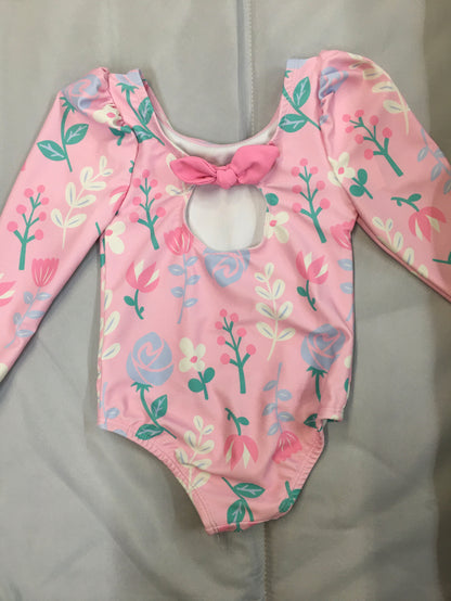 Disney Princess Pink Long Sleeve Swim Suit, 18months