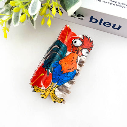 Funny Rooster Claw Clip, Acetate Festive Animal Hair Clip: Rooster