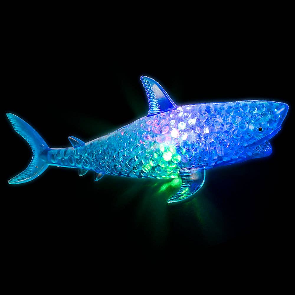 7.5" LIGHT-UP SQUEEZY BEAD SHARK LLB Light-up Toys