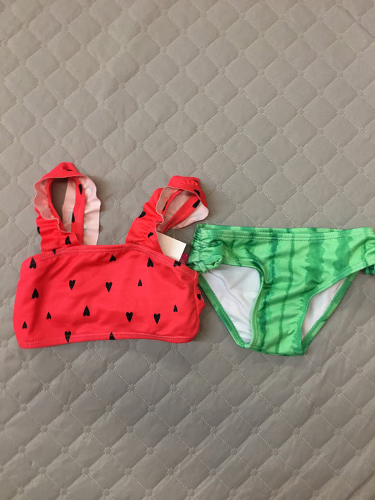 New Watermelon 2 Piece Swim Suit, 2T