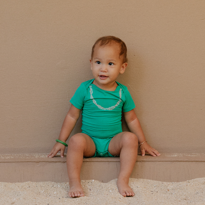Lei Onaona Bamboo Onesie: 6-12M