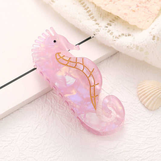 Seahorse Claw Clip: Light Purple