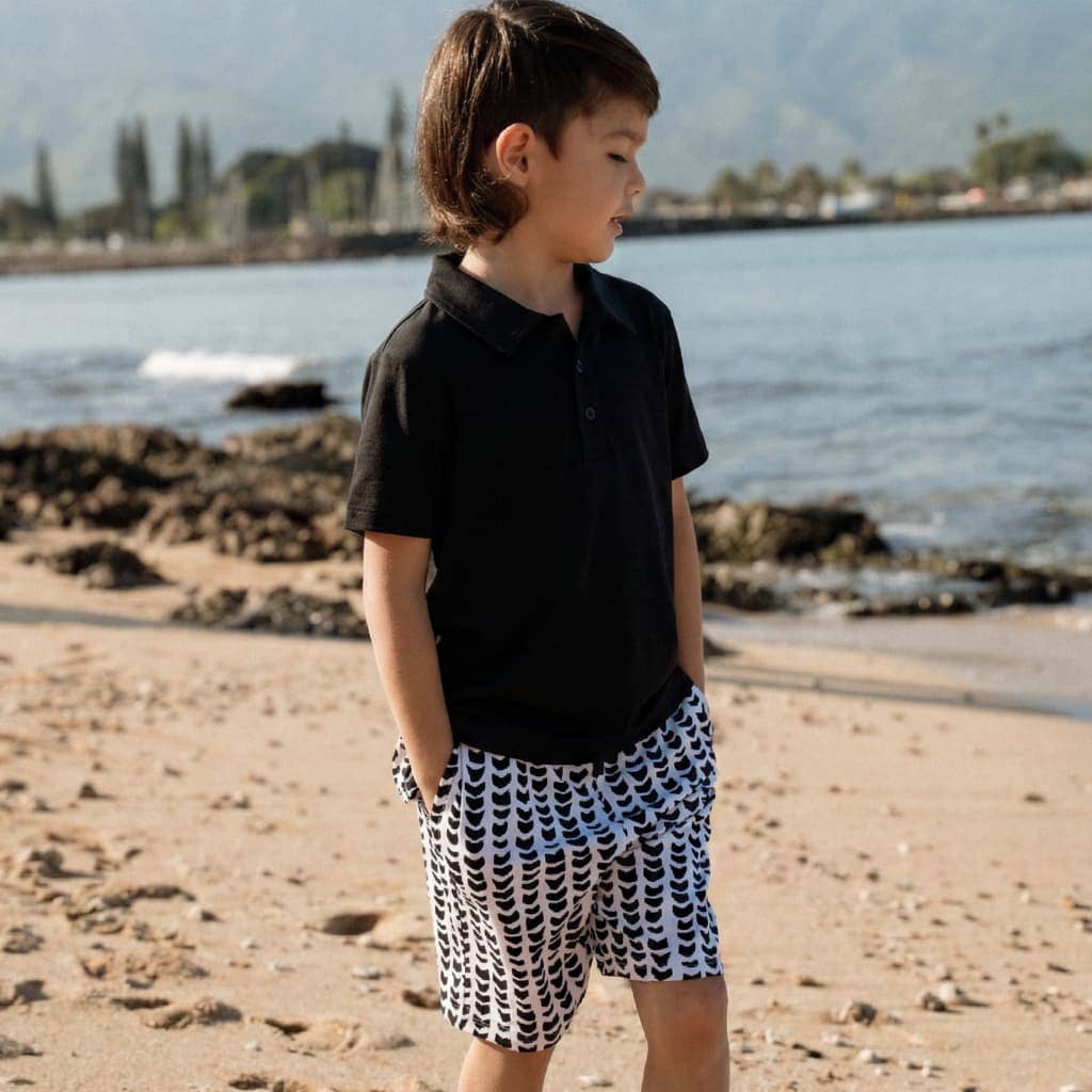Shell-ish Bamboo Drawstring Shorts: 2T