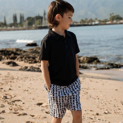 Shell-ish Bamboo Drawstring Shorts: 3T