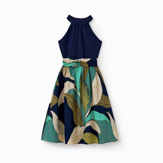 Leaf Dress: Blue: 4-5 Years