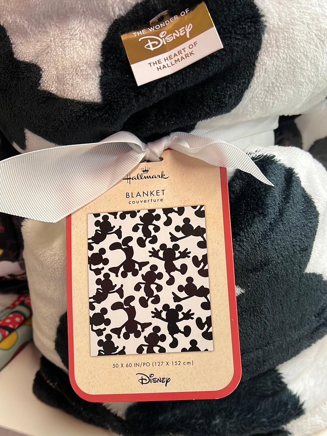 New Hallmark Mickey Silhouettes Pillow & Blanket