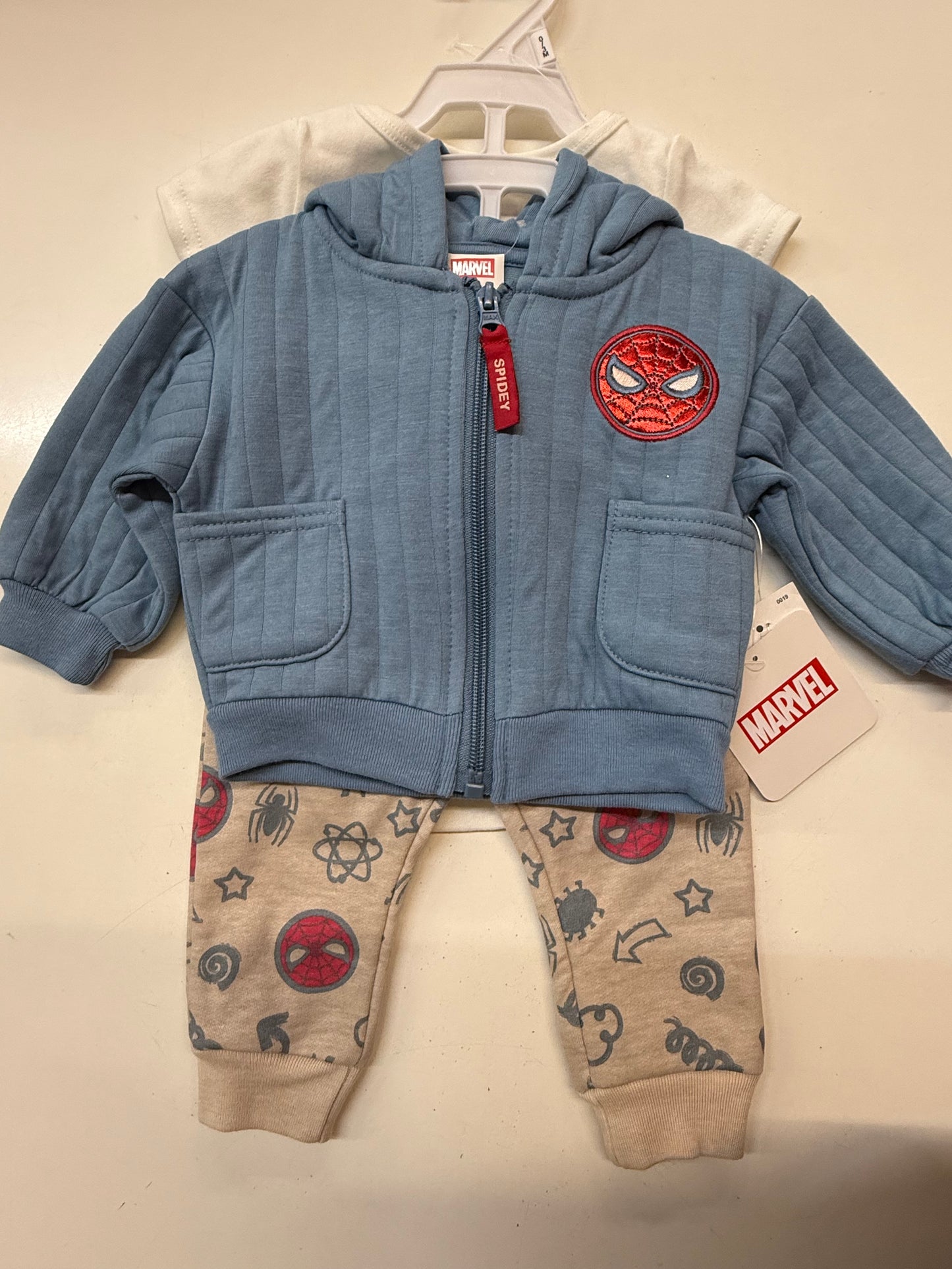 New Spider Man 3pc Outfit, 0-3m