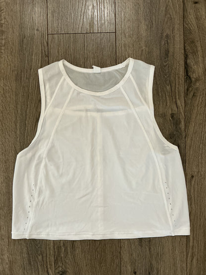 Lululemon white Align Racerback sculpt Tank Top reflective women's small XS 2