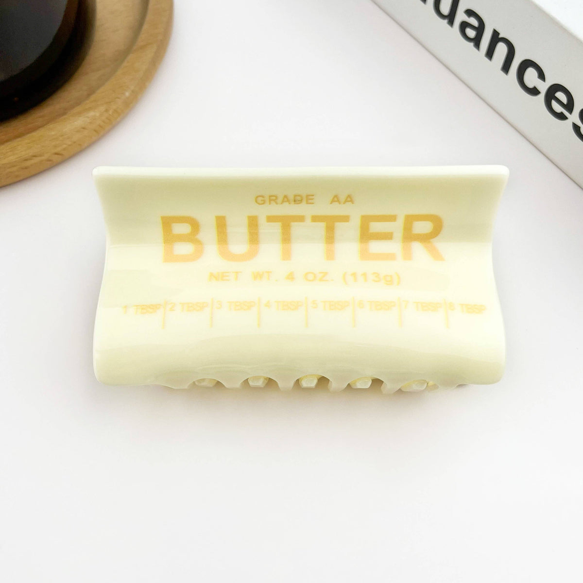 White Butter Hair Claw Clip