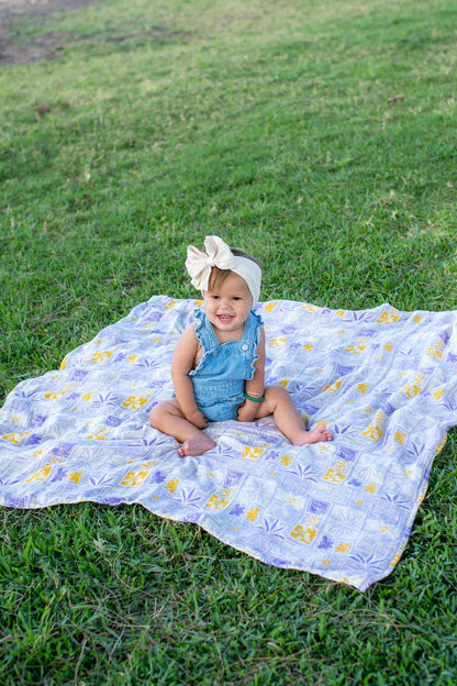 Kapa Naupaka Bamboo Muslin Kapa Moe (Swaddle Blanket)