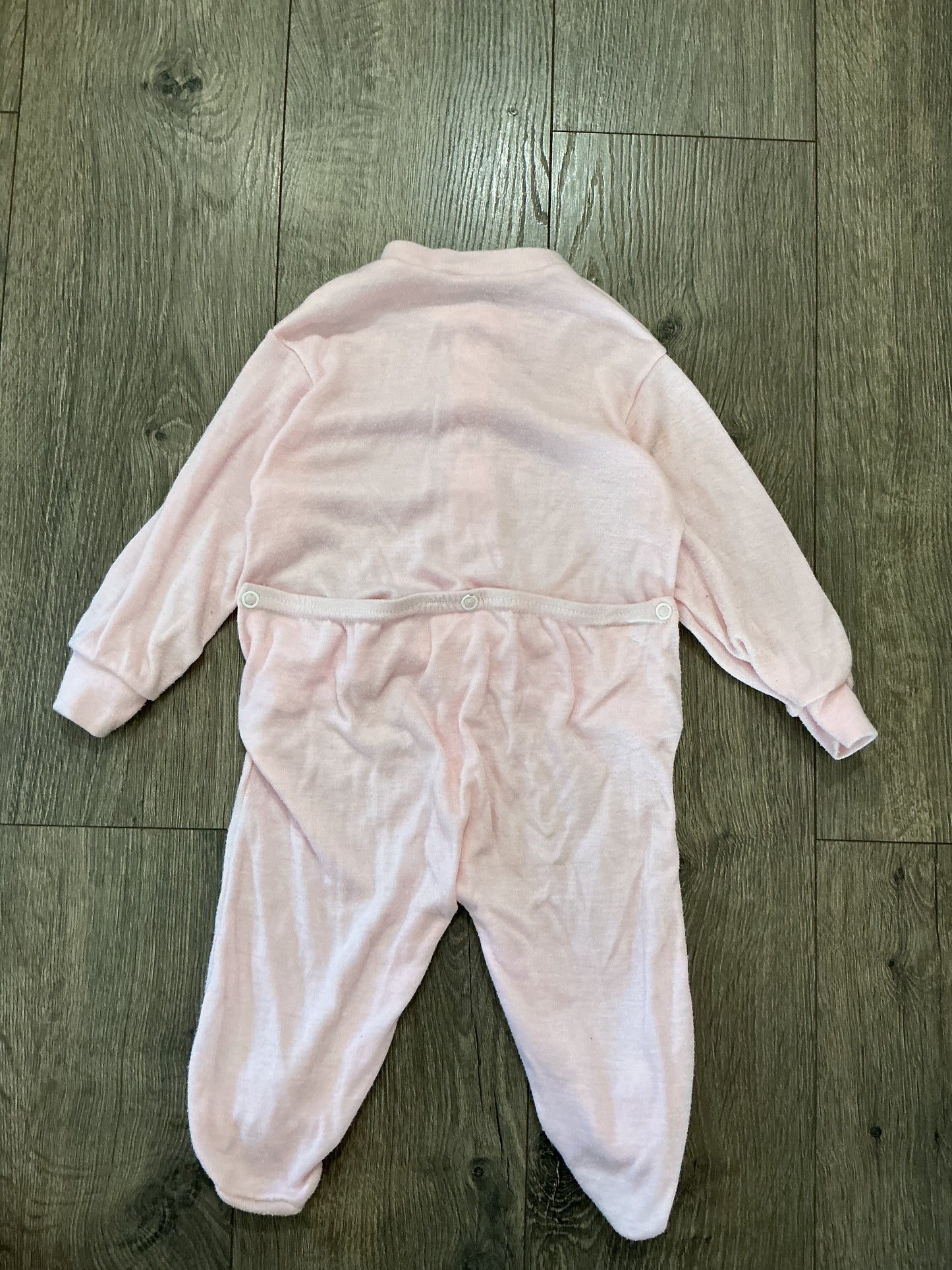 Little Me Pink bunny Footie Infant Girls Size XL Pre-owned one-piece