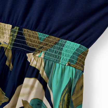 Leaf Dress: Blue: 4-5 Years