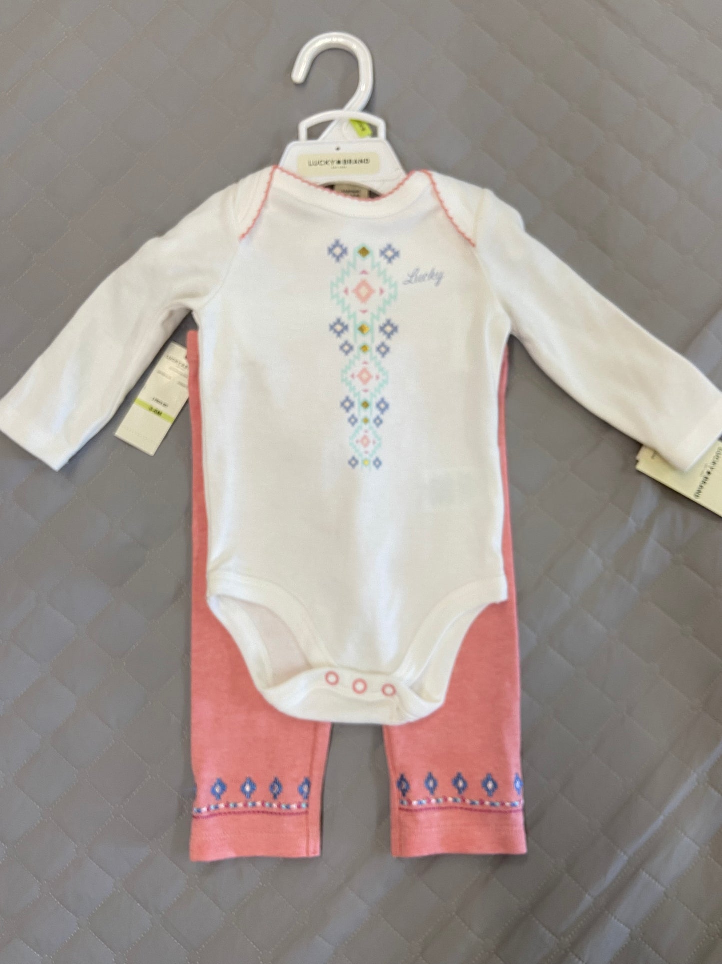 New Lucky Brand 3 Piece Set, 3-6m