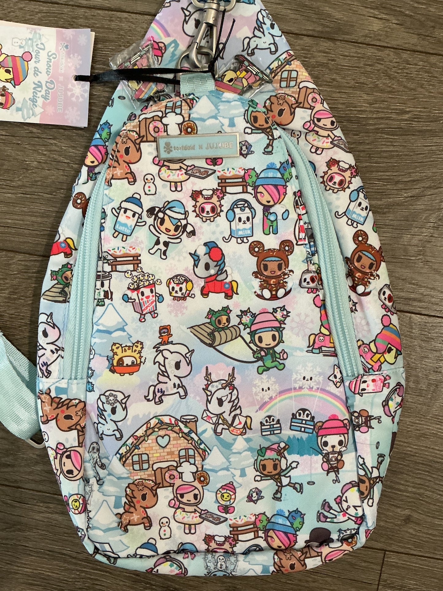 tokidoki Snow Day Crossbody Sling Diaper Bag — Ice Blue