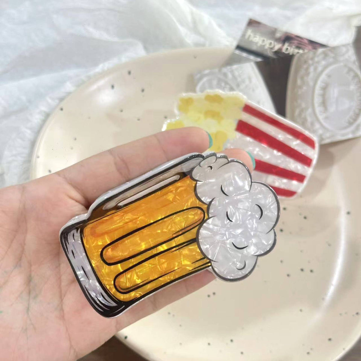 Beer Hair Claw Clip