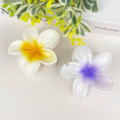 Plumeria Claw Clip, Light Purple
