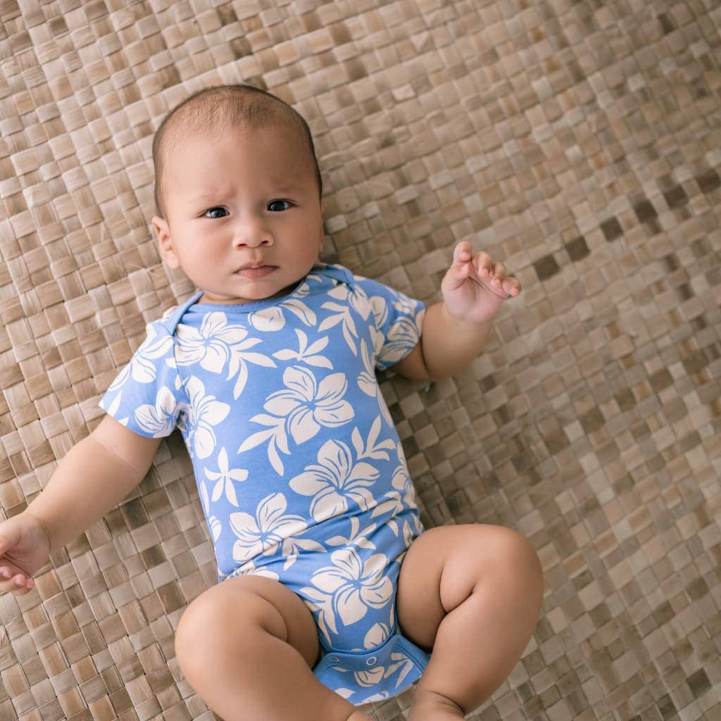 Plumeria Dreams Bamboo Onesie: 0-6M