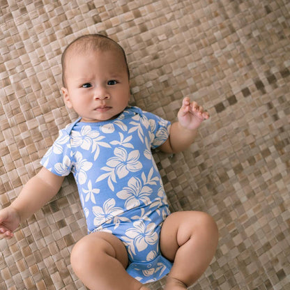 Plumeria Dreams Bamboo Onesie: 0-6M