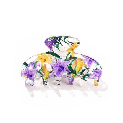 Lily Claw Clip: Purple Yellow