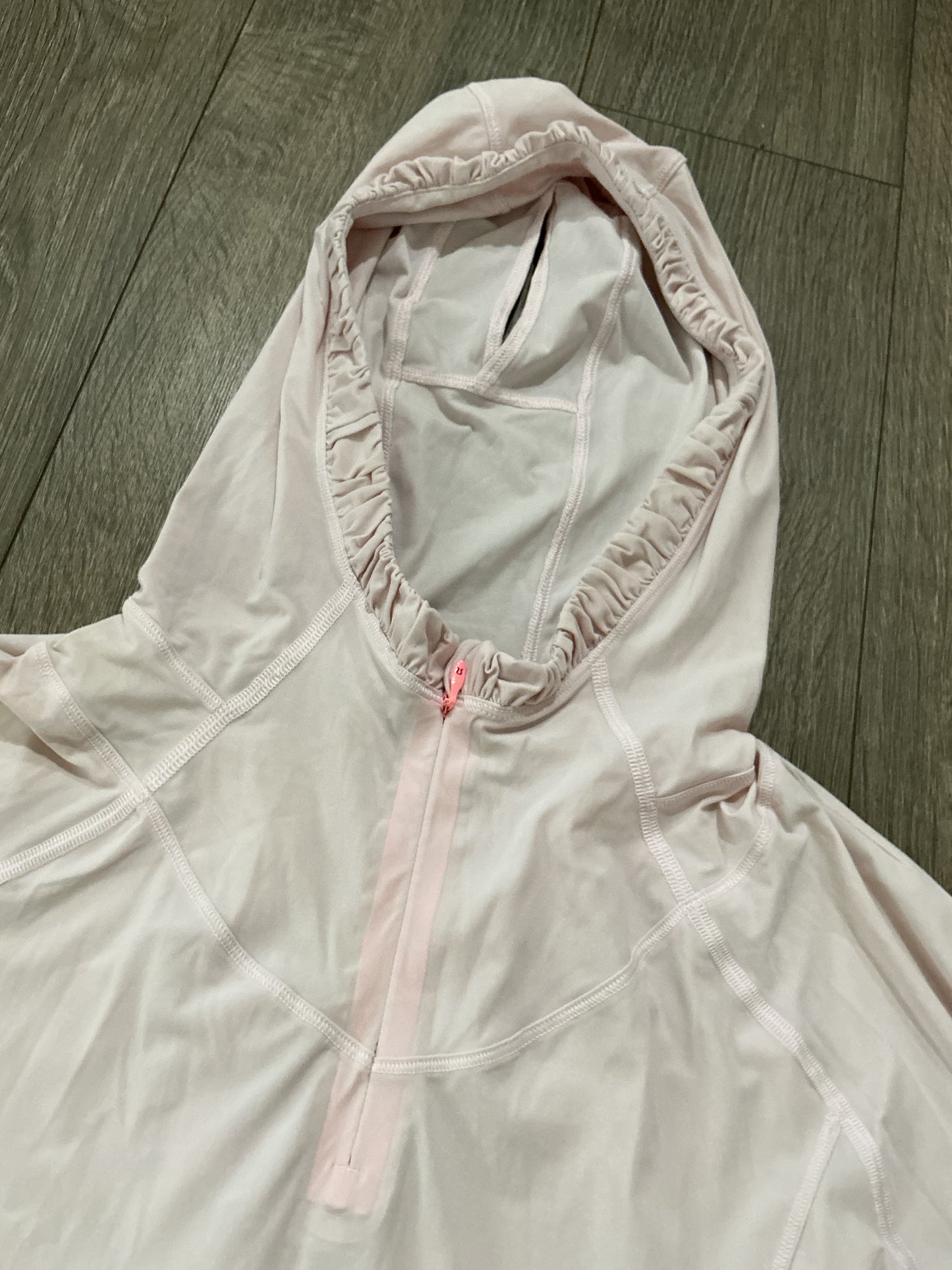 Lululemon Pullover Hoodie Shirt Womens 6 Light Peach Quarter Zip Athletic Ladies