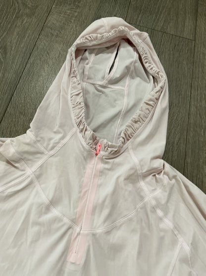 Lululemon Pullover Hoodie Shirt Womens 6 Light Peach Quarter Zip Athletic Ladies