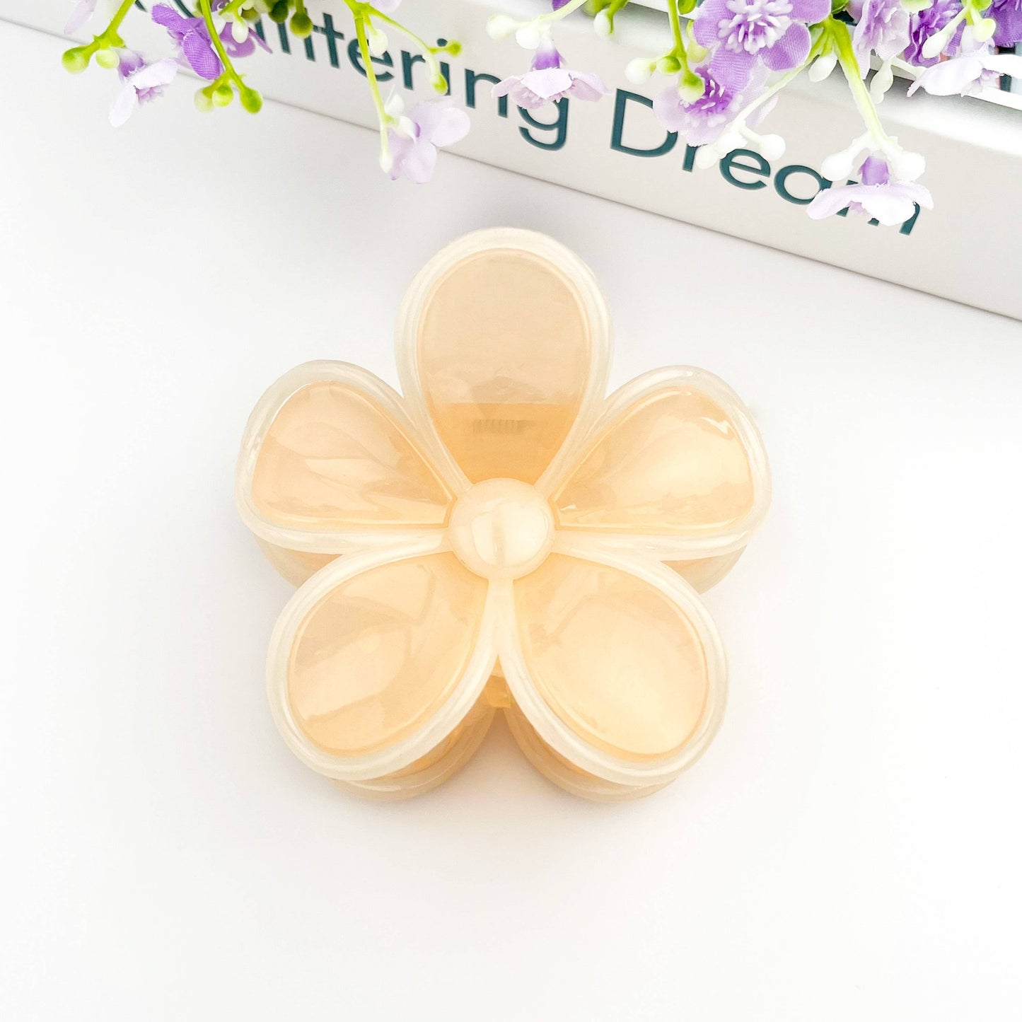 Flower Claw Clip, Orange