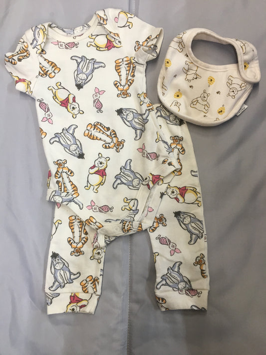 Winnie The Pooh 3 Piece Set, 3-6months
