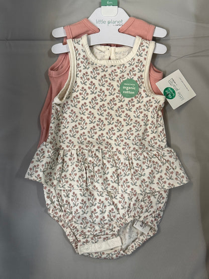 New 2pc Bubble Romper, 6m