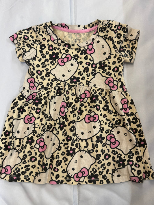 Brown Hello Kitty Leopard Dress, 2T