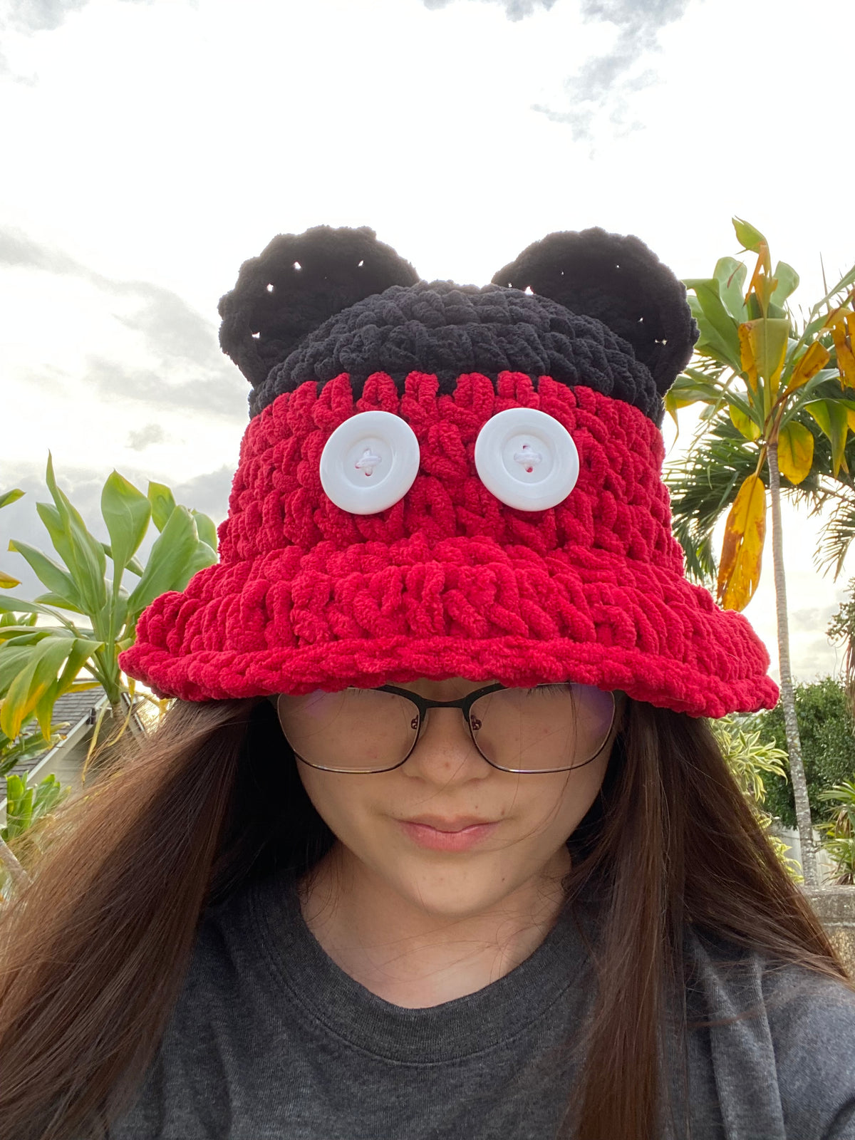 Crochet Bucket Hat, Mickey
