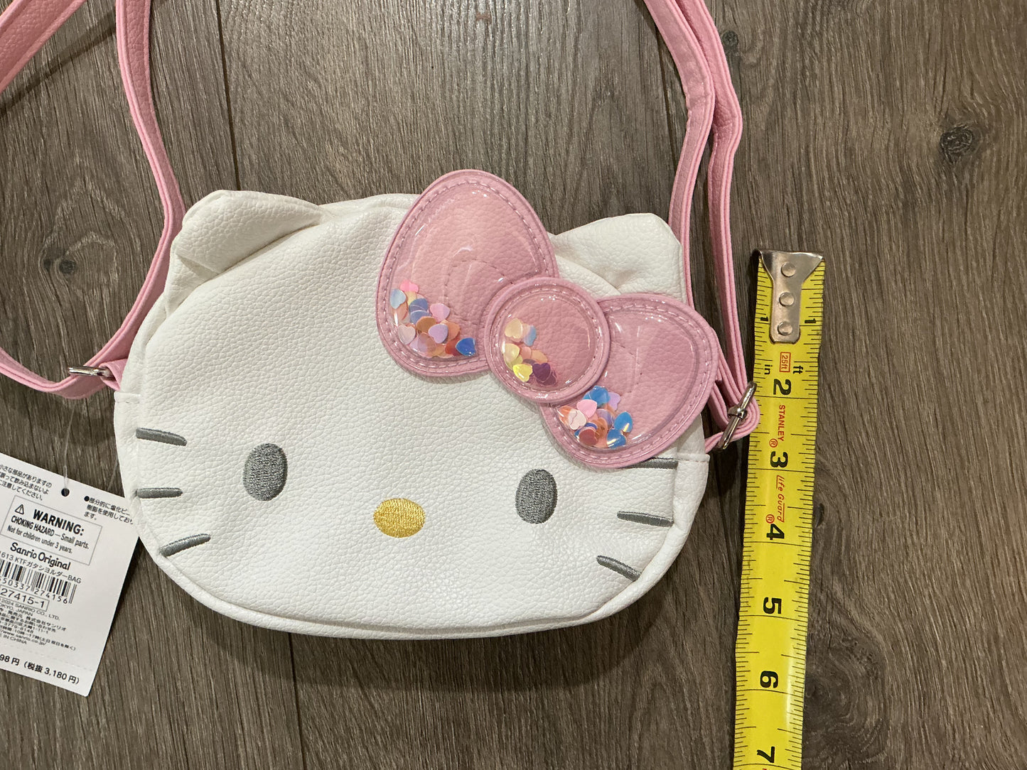 Sanrio Hello Kitty Kids' Face-Shaped Shoulder Bag Pink New