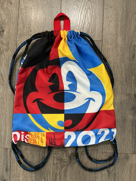 Disneyland Parks Cinch Sack Drawstring Bag Backpack 2021 Mickey Mouse