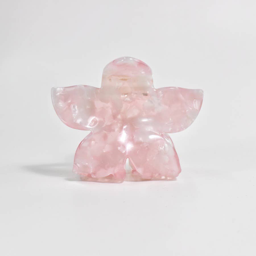 Tortoise & Marbled Plumeria Flower Acetate Hair Claw Clip: BlackBeige