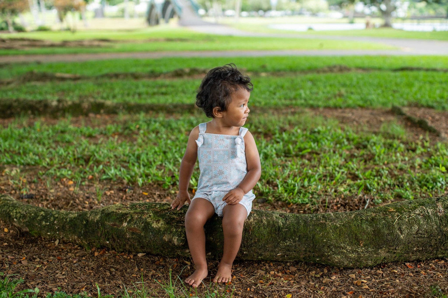 Blue Kuiki Knotted Overall: 18-24MO