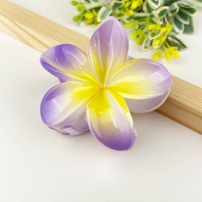 Plumeria Claw Clip, Light Purple
