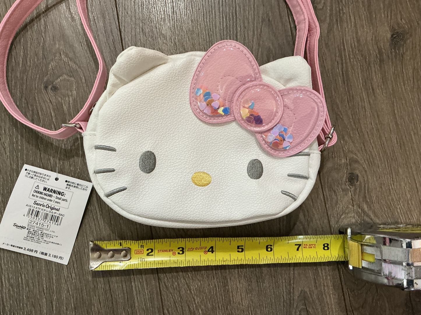 Sanrio Hello Kitty Kids' Face-Shaped Shoulder Bag Pink New