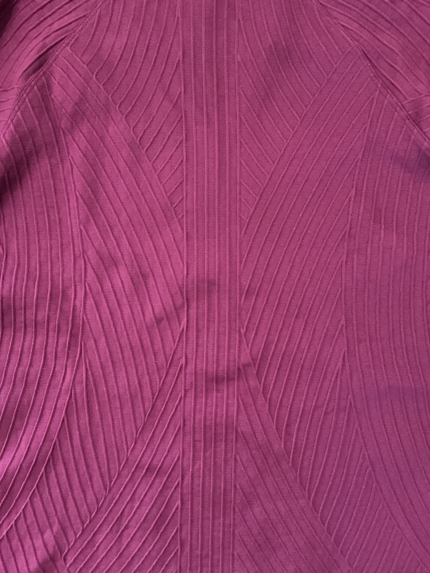 Lululemon Rest Less Shirt Burgundy Ribbed Stretch Raglan Sleeve Women’s small