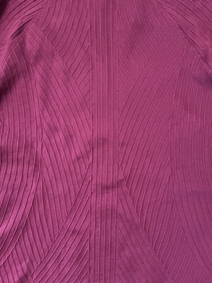 Lululemon Rest Less Shirt Burgundy Ribbed Stretch Raglan Sleeve Women’s small