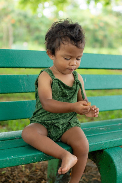 Green Kalo Scribble Makani Overall: 18-24MO