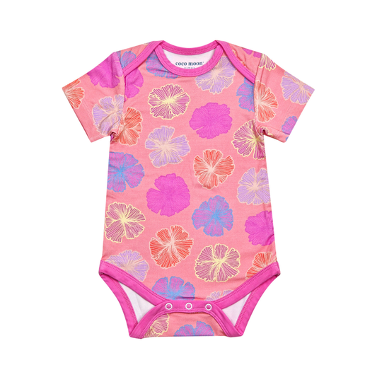 Seaflower Bamboo Onesie: 6-12M
