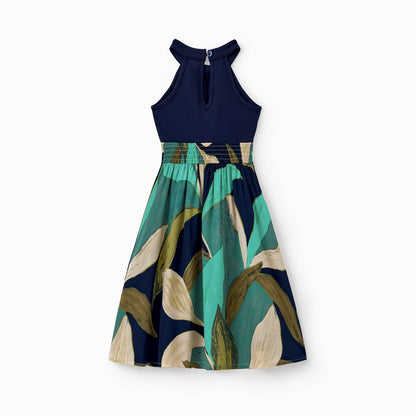 Leaf Dress: Blue: 4-5 Years