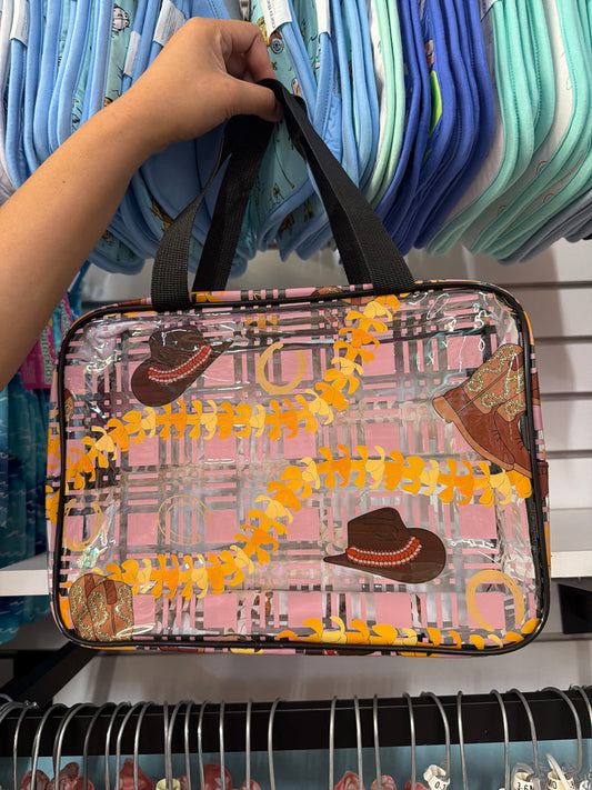 12” Clear Zip Bag, Palaka Paniolo