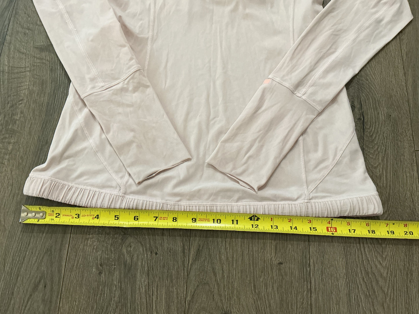 Lululemon Pullover Hoodie Shirt Womens 6 Light Peach Quarter Zip Athletic Ladies
