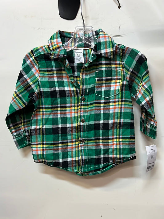 New Carter's Flannel Shirt, Size 3-6M